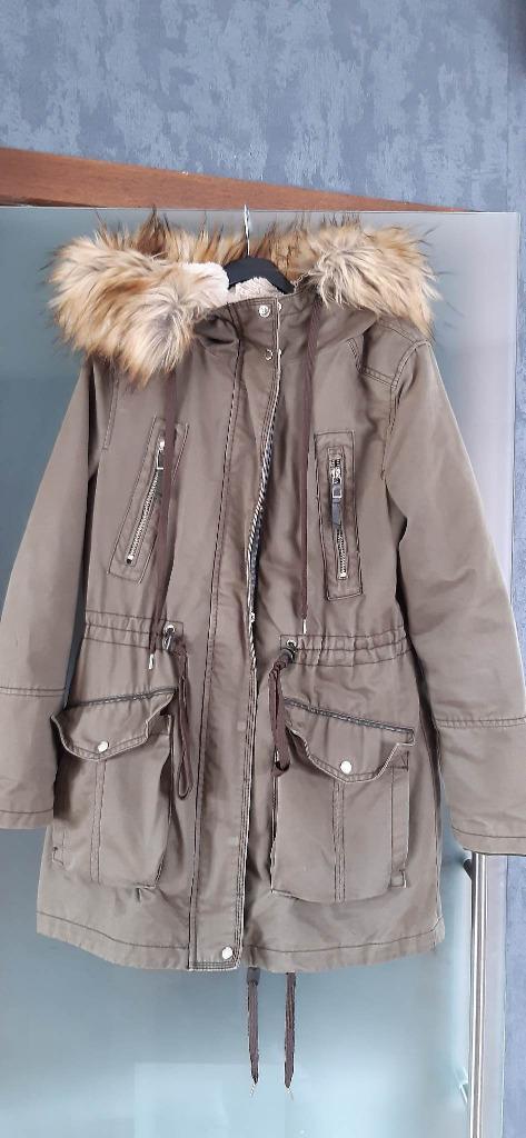 KAKI DAMES JAS MAAT M, Kleding | Dames, Jassen | Winter, Gedragen, Maat 38/40 (M), Groen, Ophalen of Verzenden