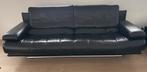 Rolf Benz 6500, leder nr 70.900, voet metalen chroom buis, Ophalen, Gebruikt, Zwart
