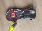 Tennisracket Wilson met zak en tennisballen, Sports & Fitness, Tennis, Raquette, Wilson, Utilisé, Enlèvement ou Envoi