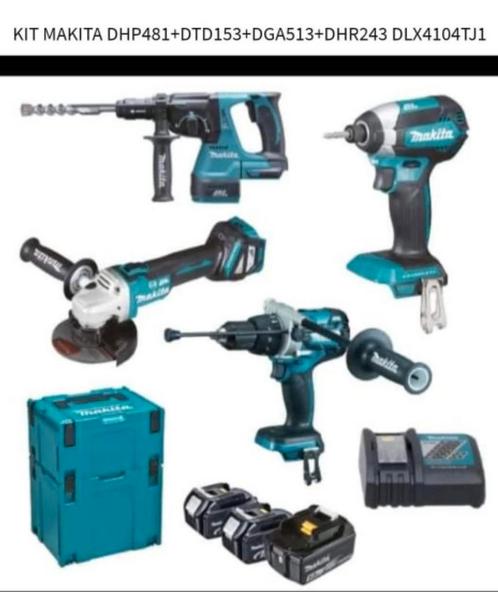 Makita 18V LXT Gereedschapset (DLX4104TJ1), Doe-het-zelf en Bouw, Gereedschap | Boormachines, Zo goed als nieuw, Ophalen of Verzenden