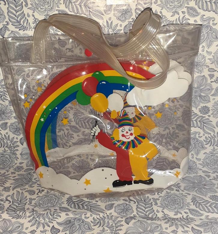 sac pour fillette plastique transparent decor clown, Kinderen en Baby's, Kindermode-accessoires, Gebruikt, Ophalen of Verzenden