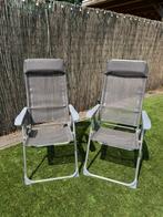 Inklapbare tuinstoelen, Ophalen, Zo goed als nieuw, Aluminium, Verstelbaar