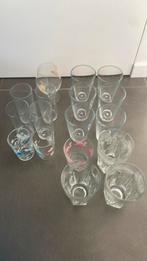Assortiment glazen 15st, Verzamelen, Glas en Drinkglazen, Ophalen, Gebruikt