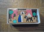 souvenier houten puzzeltje met kleurrijke blokjes handgemaak, Ophalen of Verzenden