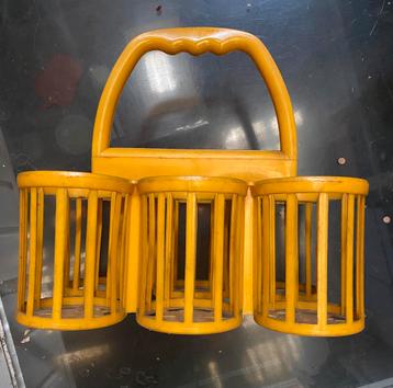 3-delige vintage flessenhouder, prijs: €5/stuk beschikbaar voor biedingen