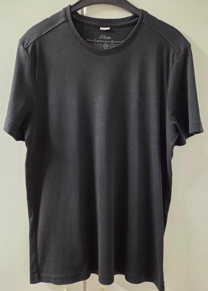 Zwarte T-shirt van s.Oliver, maat L, Kleding | Heren, T-shirts, Zo goed als nieuw, Maat 52/54 (L), Ophalen of Verzenden