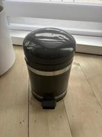 Petite poubelle métallique anthracite, Met pedaal, Ophalen of Verzenden, Zo goed als nieuw, Minder dan 10 liter