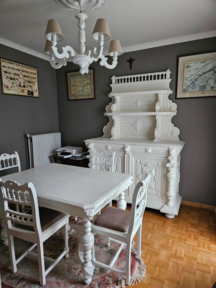 Eetkamer mechelse stijl, Antiek en Kunst, Antiek | Meubels | Tafels, Ophalen