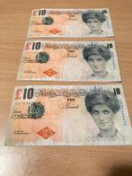 Banksy 3 billets Lady Di Fenner 10 pounds UK, Autres pays
