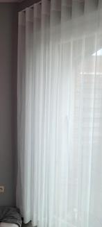 Glasgordijn met rail, Huis en Inrichting, Ophalen, Gebruikt, Wit