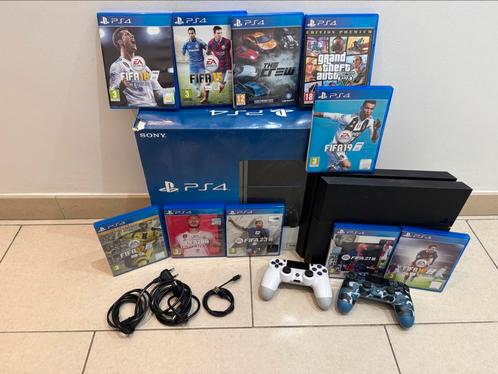 500GB PlayStation 4, Games en Spelcomputers, Spelcomputers | Sony PlayStation 4, Zo goed als nieuw, Original, 500 GB, Met 2 controllers