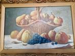 Olie op doek: Joseph Schakewits " stilleven : Fruitmand", Antiek en Kunst, Ophalen