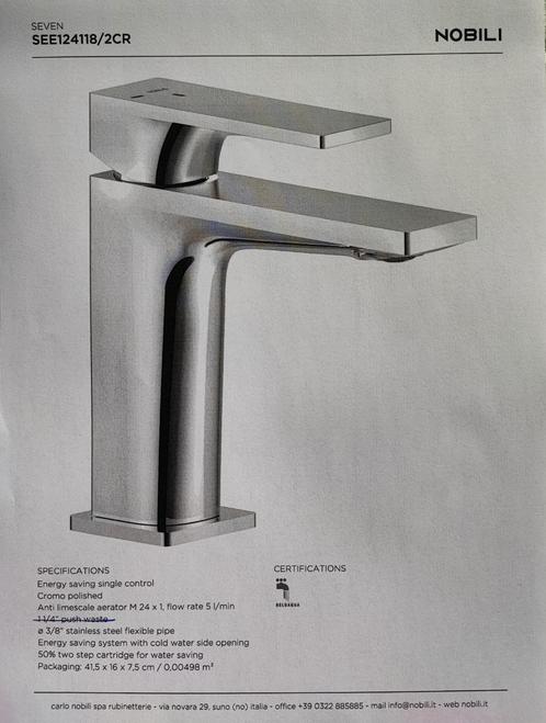 Mengkraan lavabo coldstart, Doe-het-zelf en Bouw, Sanitair, Zo goed als nieuw, Wastafel, Chroom, Ophalen of Verzenden