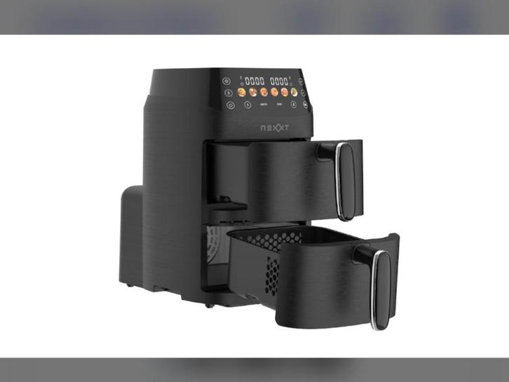 REVENDE Friteuse à air double verticale Nexxt 5L, Electroménager, Friteuses à air, Neuf, Friteuse à air, 1500 grammes ou plus