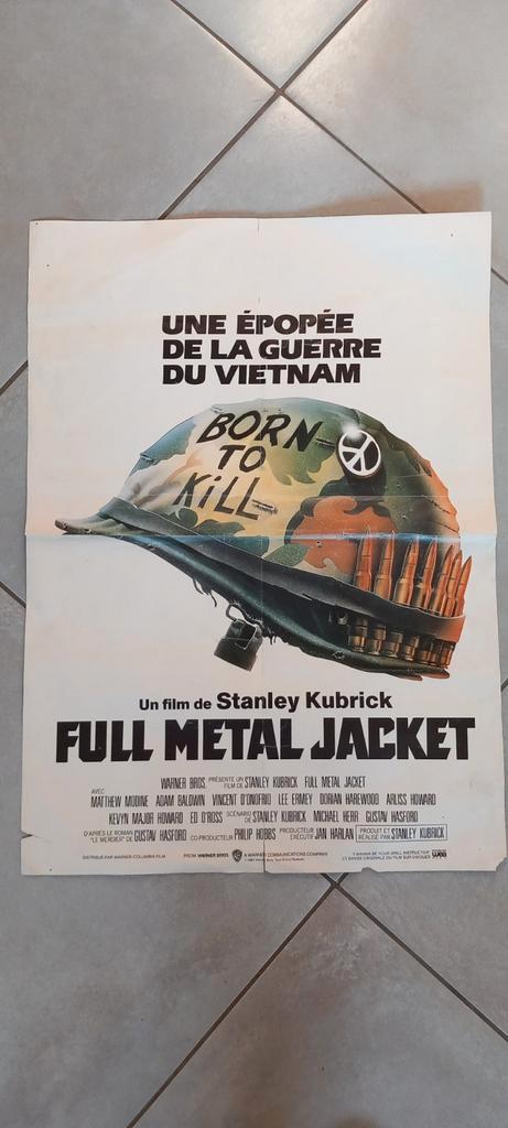 Poster met volledig metalen jas uit de jaren 80, Verzamelen, Posters, Gebruikt, Ophalen of Verzenden