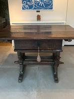 17e eeuwse geldwisselaarstafel en armzetel, Antiek en Kunst, Ophalen