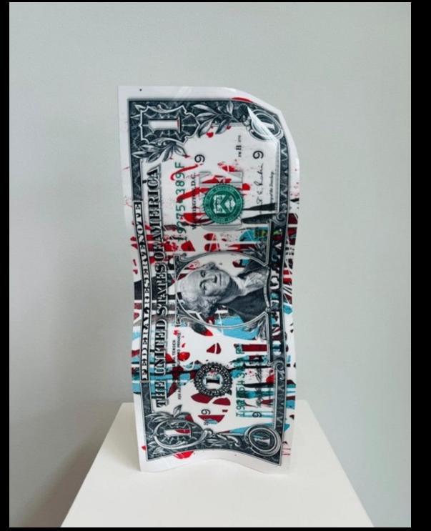 Karl Lagasse (1981) - One Dollar London, Antiek en Kunst, Kunst | Beelden en Houtsnijwerken, Ophalen of Verzenden