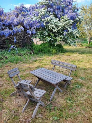 Kinder tuinset tafeltje en stoelen, Tuin en Terras, Ophalen, Zo goed als nieuw