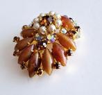 Schitterende vintage grote broche, Ophalen of Verzenden, Broche