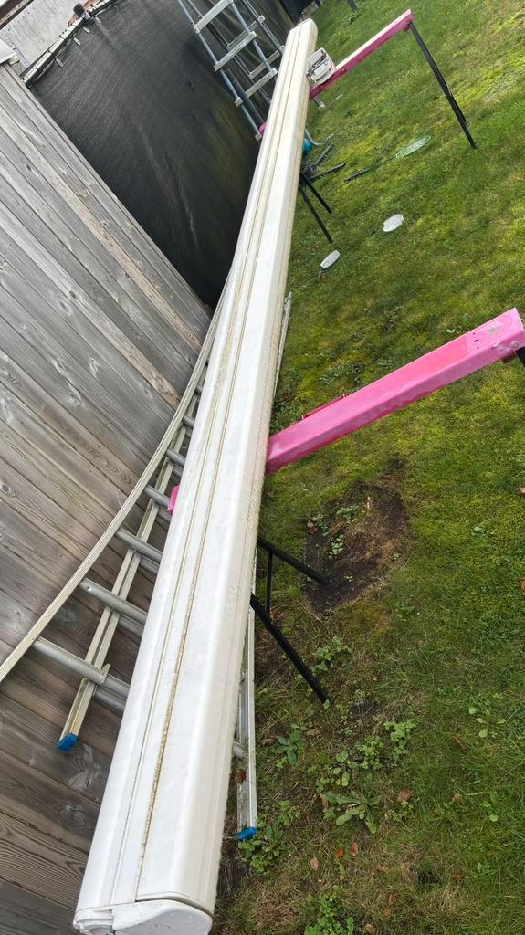 Zonnescherm elektrisch, Jardin & Terrasse, Protection solaire, Utilisé, Store à projection, 150 à 300 cm, 450 cm ou plus, Électrique