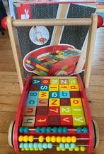 JANOD, Chariot de Marche Enfant en bois ABC Buggy 30 cubes, Kinderen en Baby's, Ophalen, Zo goed als nieuw