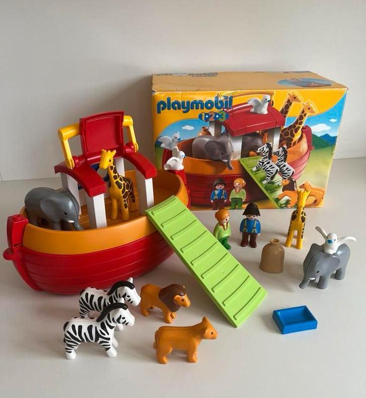 Playmobil 1 2 3 - Ark van Noach, Kinderen en Baby's, Speelgoed | Playmobil, Zo goed als nieuw, Complete set, Ophalen of Verzenden