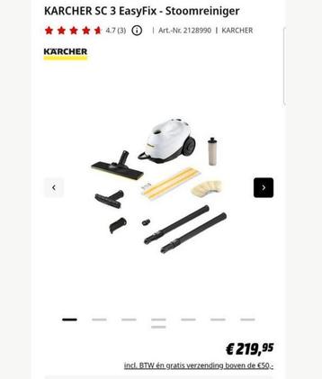 Karcher SC3, Electroménager, Enlèvement ou Envoi, Comme neuf, Nettoyeur à vapeur