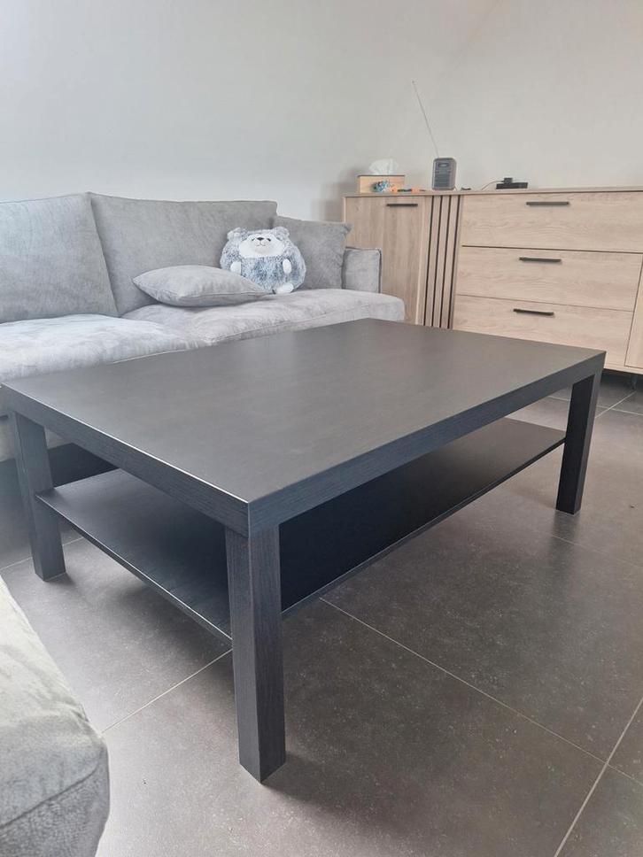 Zwarte salontafel - Lack Ikea, Huis en Inrichting, Tafels | Salontafels, Zo goed als nieuw, Minder dan 50 cm, 100 tot 150 cm, 50 tot 100 cm