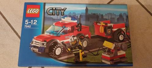 Lego City: Brandweer pick-up-truck met aanhangwagen (7942), Kinderen en Baby's, Speelgoed | Duplo en Lego, Zo goed als nieuw, Lego