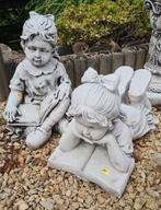 Betonnen kindjes , met boekje,  2 modellen, Tuin en Terras, Ophalen, Zo goed als nieuw, Beton, Mensenbeeld