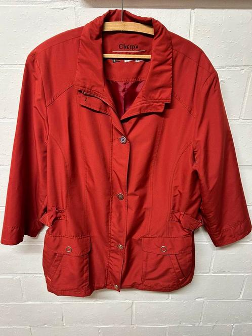 Rode mannen jas Chetpa outdoor maat 52 of L, Kleding | Heren, Jassen | Winter, Zo goed als nieuw, Maat 52/54 (L), Rood, Ophalen of Verzenden