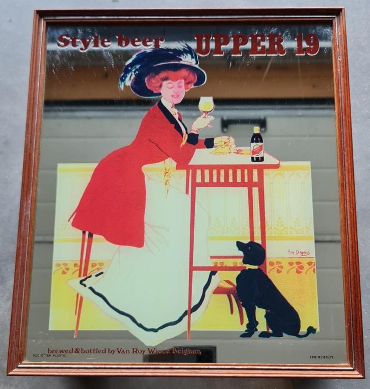 Spiegel style beer Upper 19, Collections, Marques de bière, Comme neuf, Panneau, Plaque ou Plaquette publicitaire, Autres marques