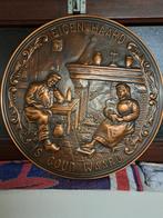 koperen wandmedaillon eigen haard is goud waard, Antiek en Kunst, Ophalen
