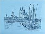Mooie tekening Keulen aan de Rijn, Antiek en Kunst, Kunst | Tekeningen en Fotografie, Ophalen