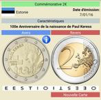 2€ commémoratives Estonie, Postzegels en Munten, Munten | Europa | Euromunten, Ophalen, Estland, Setje