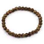 Bracelet extensible avec perles en bois - 18cm, Bijoux, Sacs & Beauté, Bois, Avec bracelets à breloques ou perles, Enlèvement ou Envoi