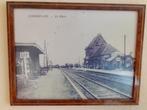 Station Korbeek-lo originele foto vergroot met kader, Foto, Ophalen of Verzenden, Zo goed als nieuw, Gebouw
