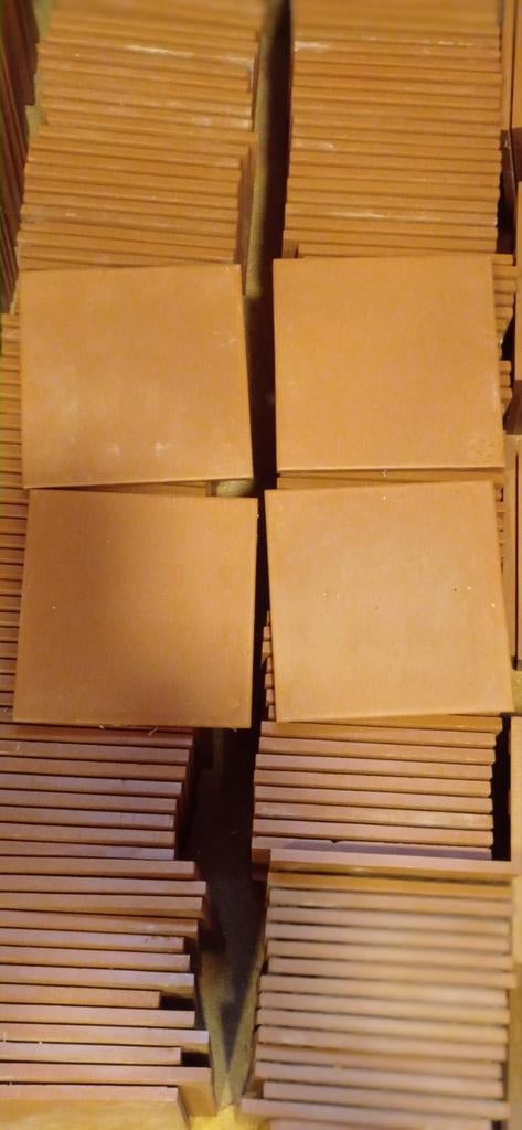 terracotta tegels 15*15 / 44m², Enlèvement