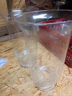 2 grote windlicht vazen, Gebruikt, Overige kleuren, Ophalen of Verzenden, Glas