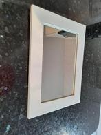 Kleine witte houten spiegel 44*33, Minder dan 100 cm, Minder dan 50 cm, Gebruikt, Rechthoekig