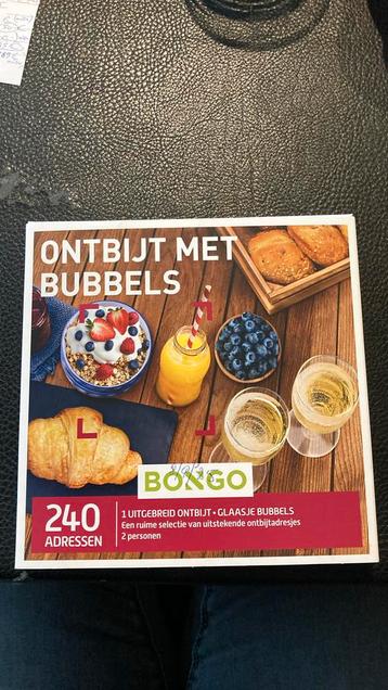 Bongobon “Ontbijt met bubbels” beschikbaar voor biedingen