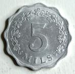 AV-VALUTA MALTA KM #7 „5 MILS” DE1975, Postzegels en Munten, Ophalen of Verzenden, Losse munt, Overige landen