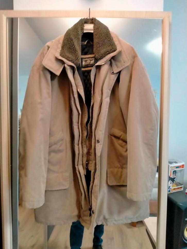 Jas, Milestone, heren, gekleed, Kleding | Heren, Jassen | Winter, Gedragen, Maat 52/54 (L), Beige, Ophalen of Verzenden