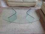 Table de salon en verre ovale 135/95, Ophalen, Gebruikt, 100 tot 150 cm, 50 tot 100 cm