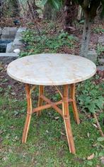 Table vintage bambou imitation marbre annees 90, Ophalen of Verzenden, Zo goed als nieuw