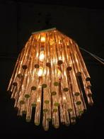 vintage designer plafondlamp glasstaven Hollywood Regency, Gebruikt, Ophalen of Verzenden, Regency Hollywood, Glas