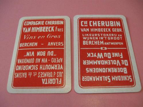 2 oude losse speelkaarten Compagnie Cherubin (67), Collections, Cartes à jouer, Jokers & Jeux des sept familles, Comme neuf, Carte(s) à jouer