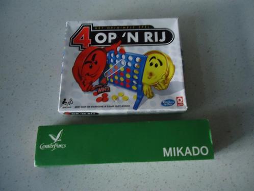 Setje van 2 pocket spelletjes "4 Op n' Rij & Mikado", Hobby en Vrije tijd, Gezelschapsspellen | Overige, Zo goed als nieuw, Een of twee spelers