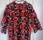 Knappe gebloemde jurk met toffe mouwen S, Ophalen of Verzenden