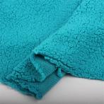 4214) 150x50cm Tissu polaire teddy bleu turquoise, Blauw, 120 cm of meer, Nieuw, Ophalen of Verzenden
